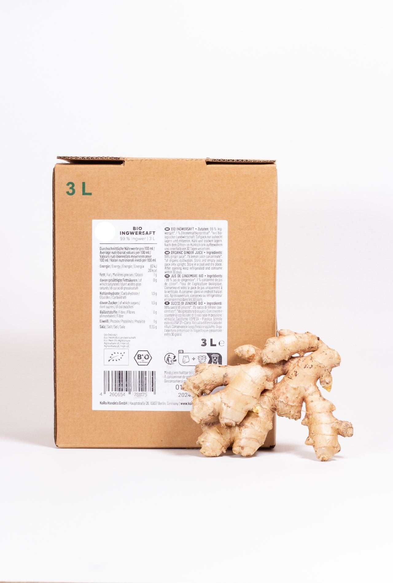 zumo de jengibre 3litros